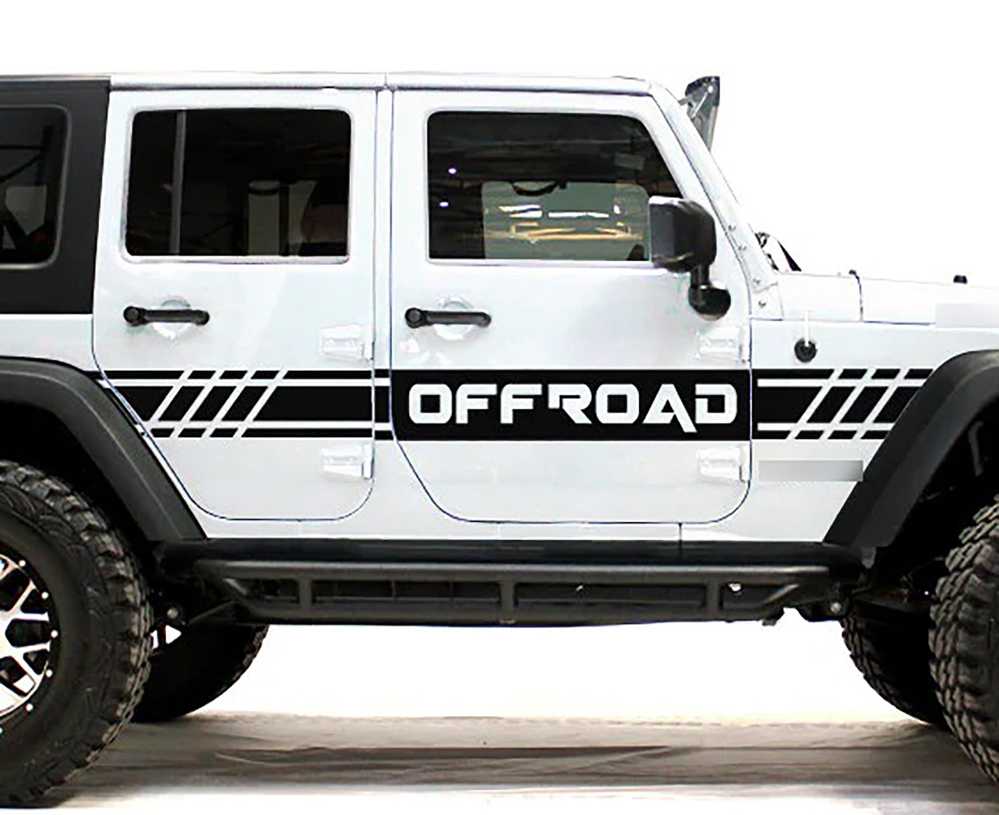 Jeep Wrangler JK (2007-2018) Custom Decals, Graphics and Stickers - Off Road Side Stripe Kit - Jkprostickers