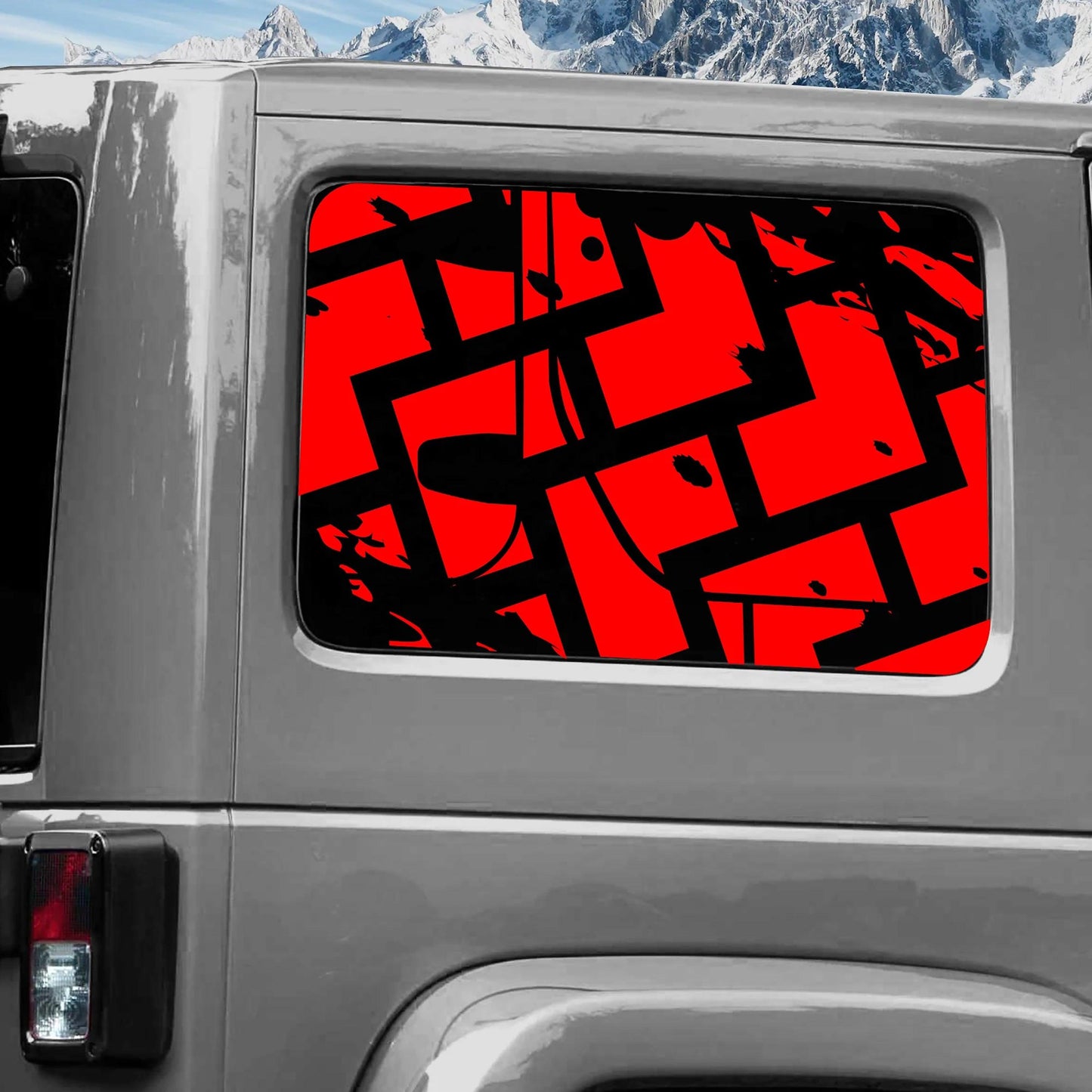 Jeep Wrangler JK (2011-2018) Custom Decals, Graphics and Stickers - Tire Tracks Window Kit - Jkprostickers