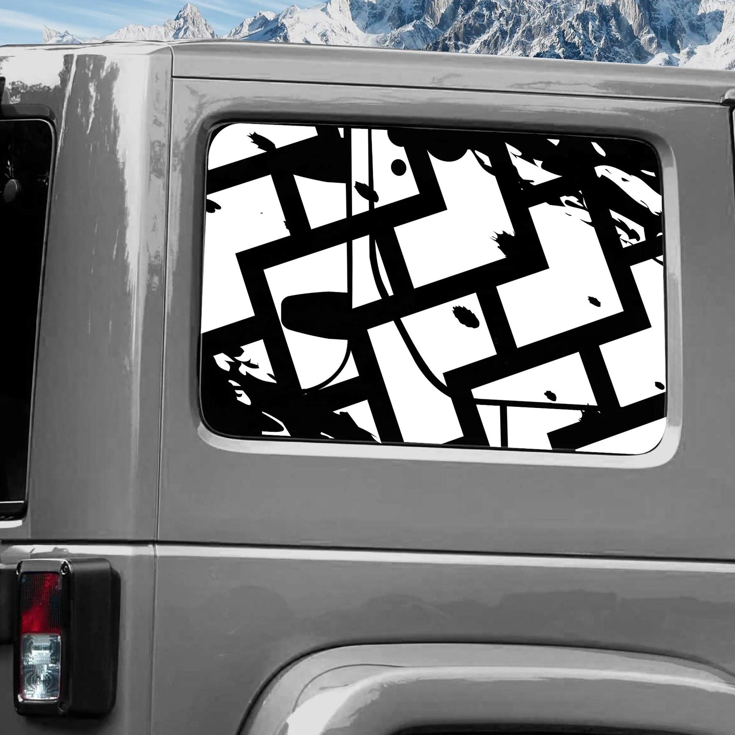 Jeep Wrangler JK (2011-2018) Custom Decals, Graphics and Stickers - Tire Tracks Window Kit - Jkprostickers