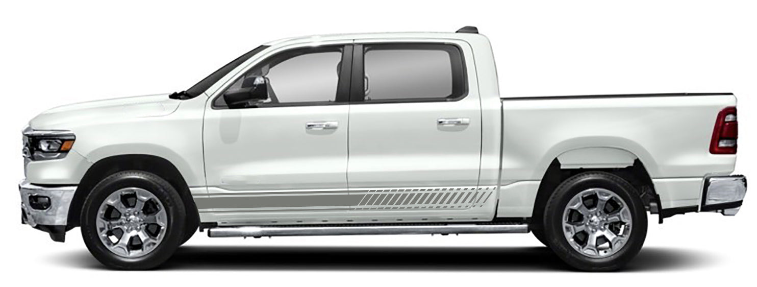 Lower Rocker Panel Speed Hatch Stripe Decal Kit for Dodge Ram 1500 5th Gen