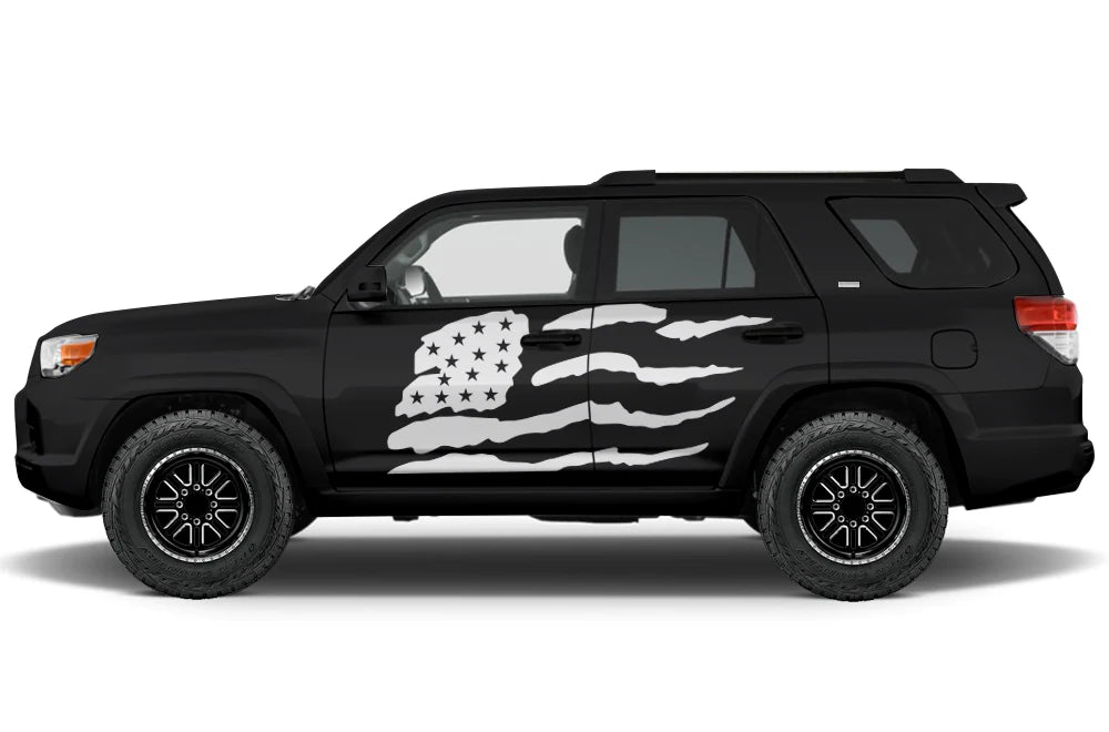 Toyota 4Runner (2010-2017) Custom Decals, Graphics and stickers - Patriot American Flag Kit - Jkprostickers