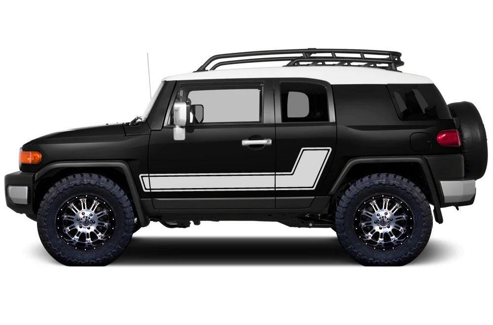 Toyota Fj Cruiser (2007-2014) Custom Vinyl Decals, Graphics and Stickers - Side Stripe Wrap Kit - Jkprostickers