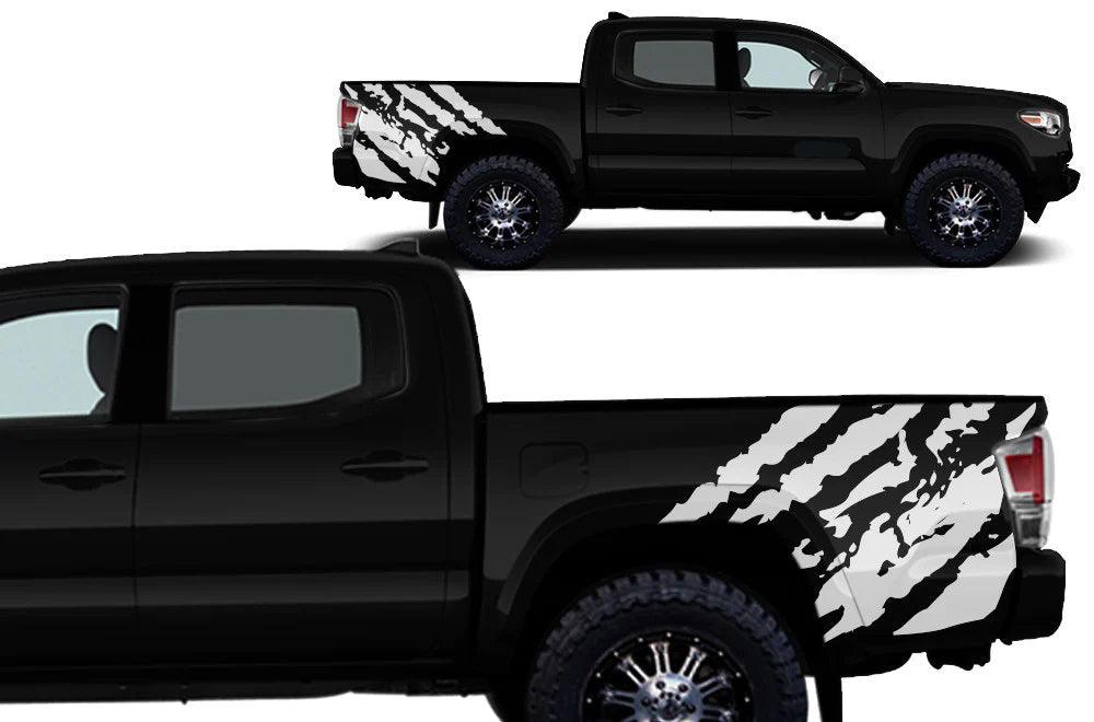 Toyota Tacoma (2016-2022) Vinyl Decals Graphics and Stickers - Ripped Style - Jkprostickers