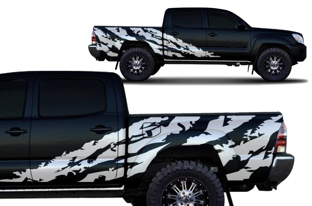 Toyota Tacoma 4Door Short Bed (2005-2015) Vinyl Decals Graphics and Stickers - Shred Style - Jkprostickers