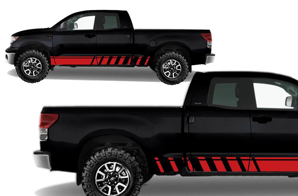 Toyota Tundra (2007-2013) Auto Vinyl Graphics Decals and Stickers - Rocker Stripe - Jkprostickers