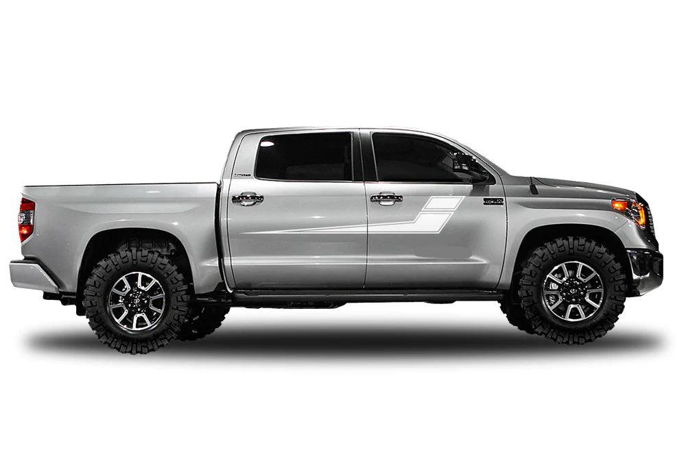Toyota Tundra Crew Cab (2014-2021) Auto Vinyl Graphics Decals and Stickers - Side Stripes Kit - Jkprostickers