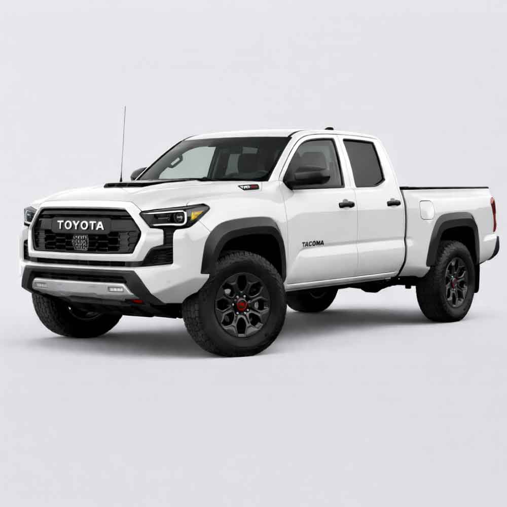 Toyota Tacoma 4th Gen (2024-2026) vinyl decals, graphics, and stripe kits including side stripes, bed graphics, and off-road accent designs.