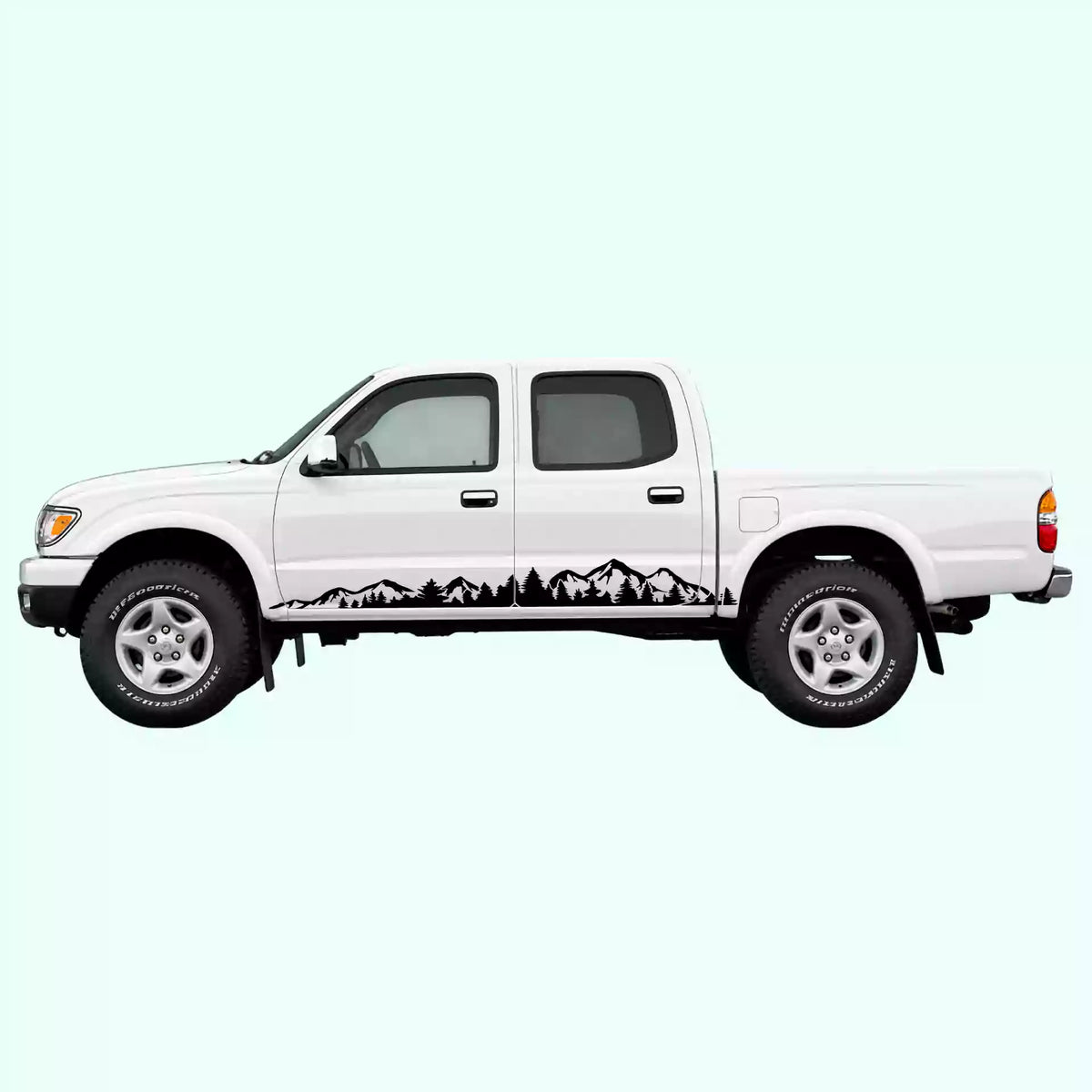 1995-2004 Toyota Tacoma Tacoma Adventure Side Stripes Vinyl Graphics Kit Black