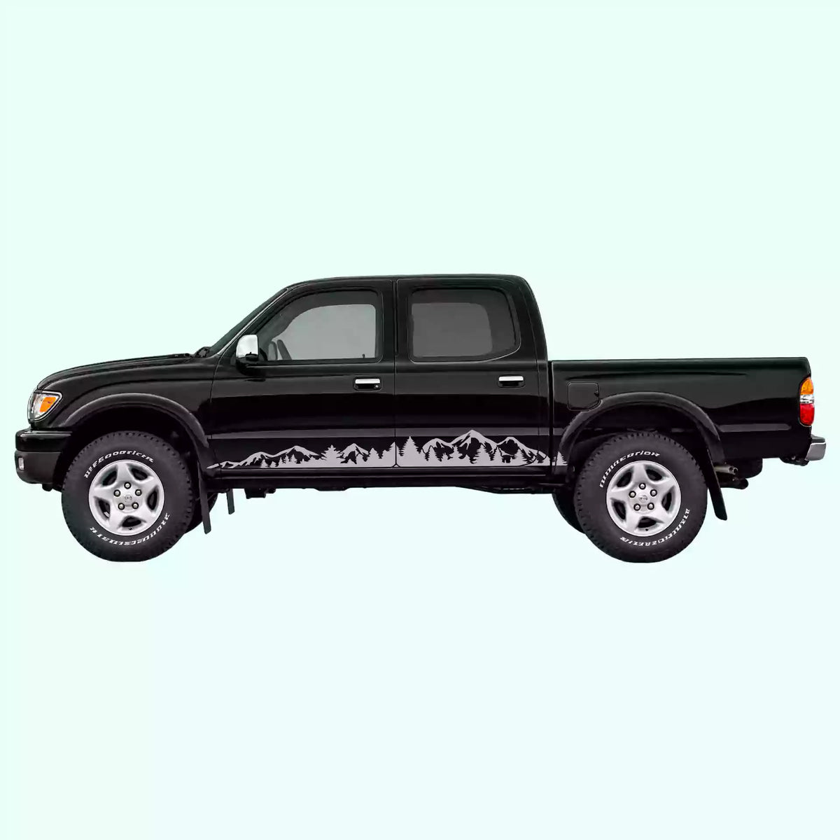 1995-2004 Toyota Tacoma Tacoma Adventure Side Stripes Vinyl Graphics Kit Gray