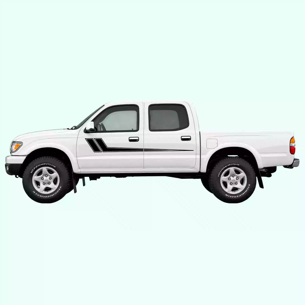 1995-2004 Toyota Tacoma Hockey Side Stripes Vinyl Graphics Kit Black