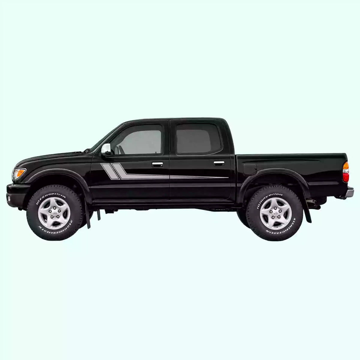 1995-2004 Toyota Tacoma Hockey Side Stripes Vinyl Graphics Kit Gray