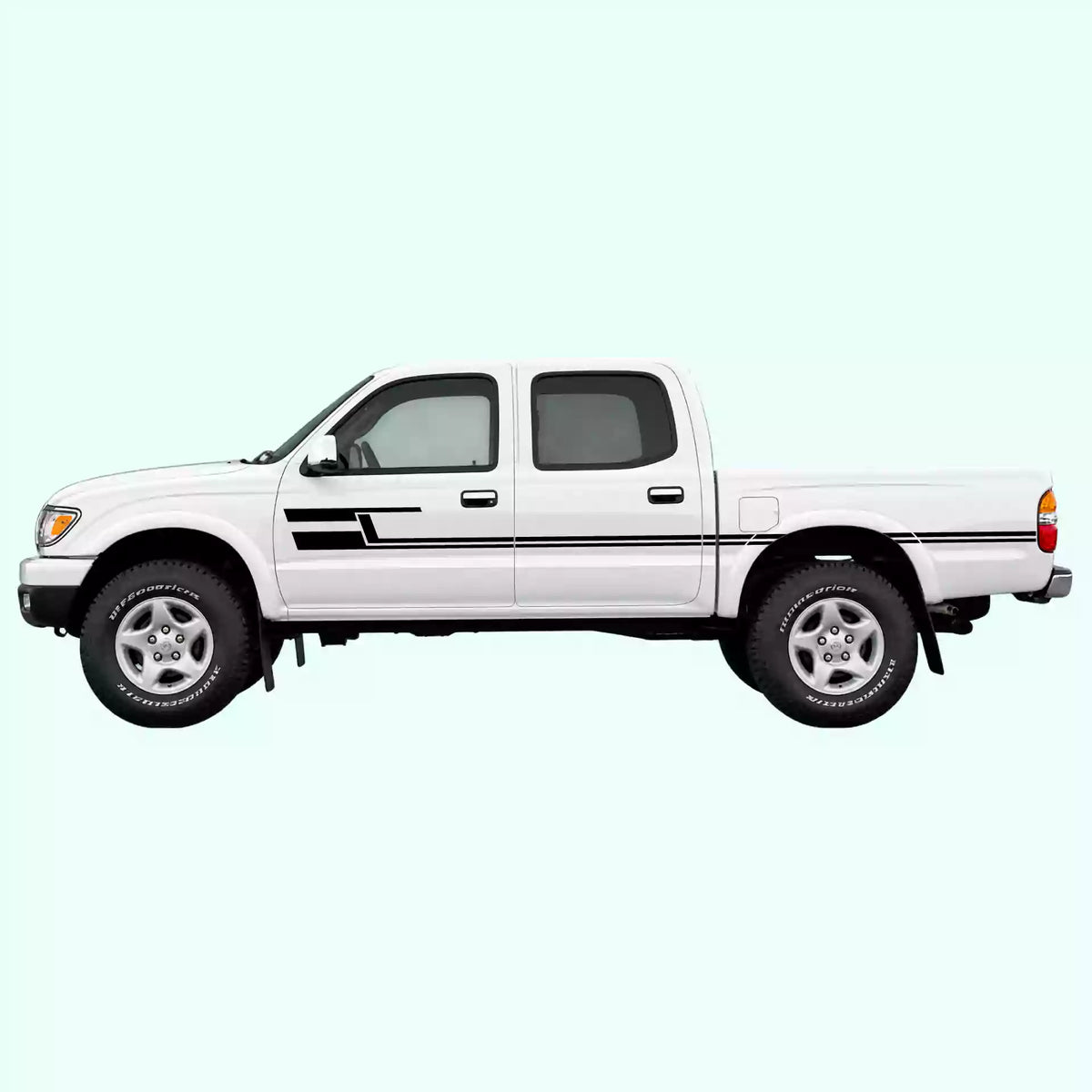 1995-2004 Toyota Tacoma Liner Side Stripes Vinyl Graphics Kit Black
