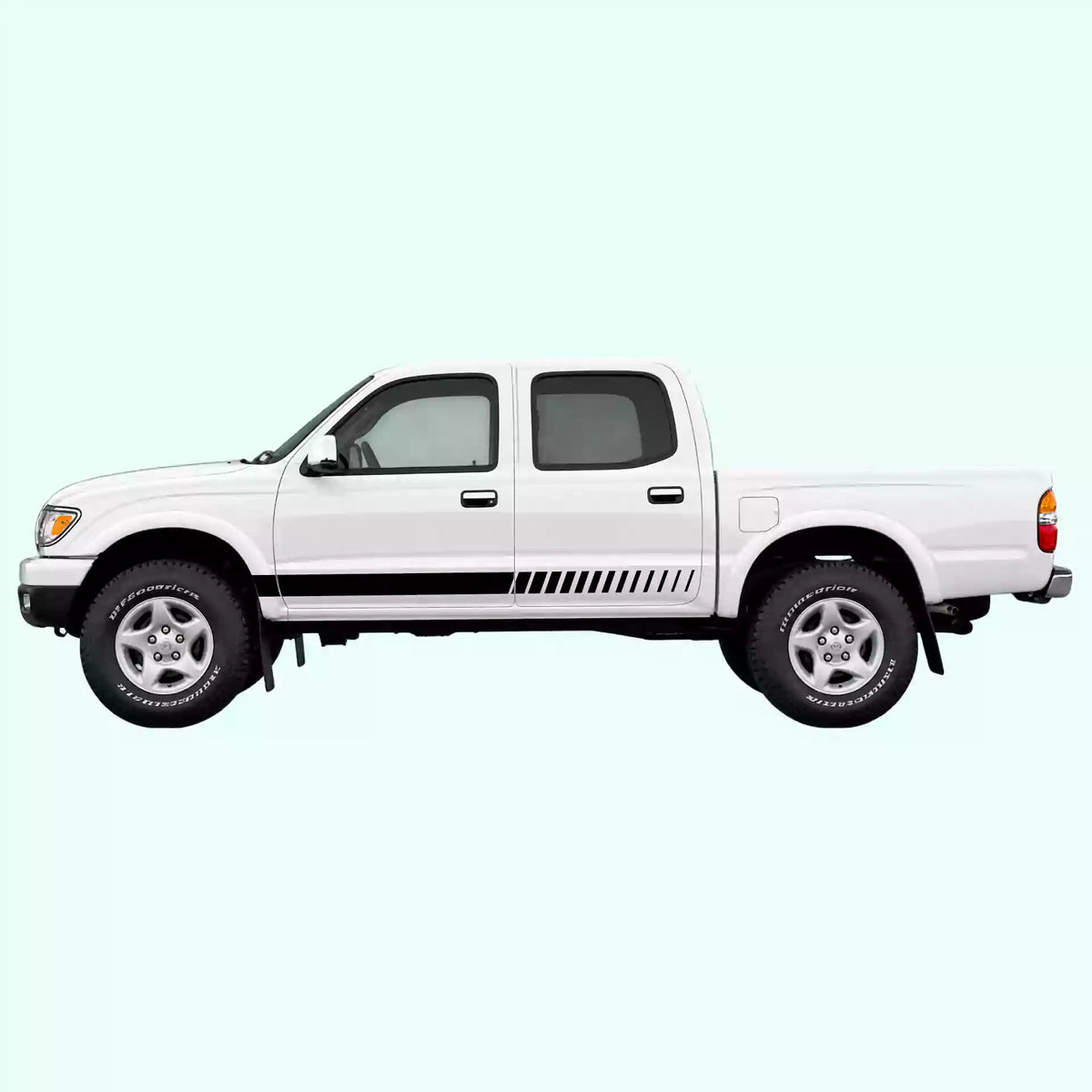1995-2004 Toyota Tacoma Lower Side Stripes Vinyl Graphics Kit Black