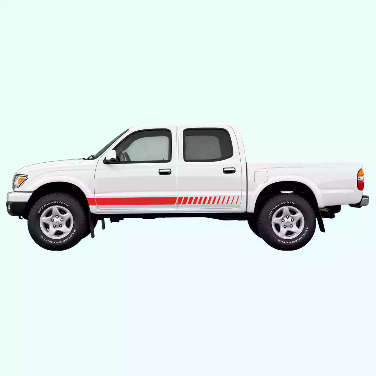 1995-2004 Toyota Tacoma Lower Side Stripes Vinyl Graphics Kit Red