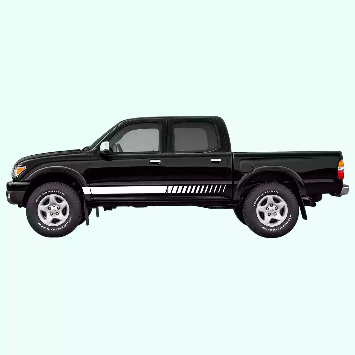 1995-2004 Toyota Tacoma Lower Side Stripes Vinyl Graphics Kit White