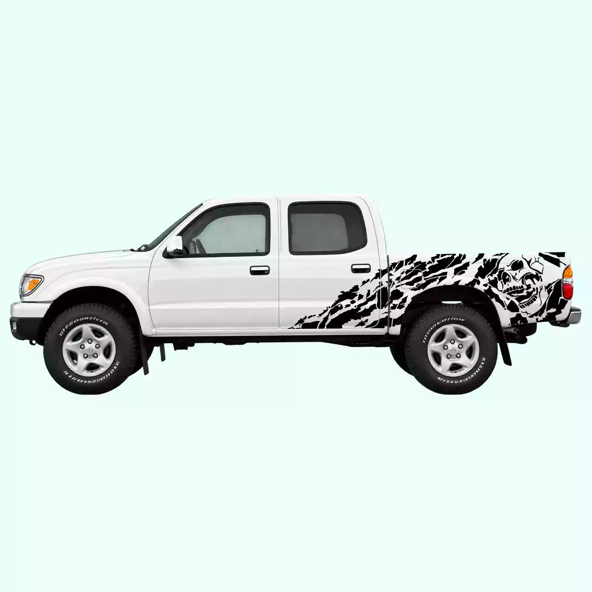 1995-2004 Toyota Tacoma Nightmare Side Decals Vinyl Graphics Kit Black