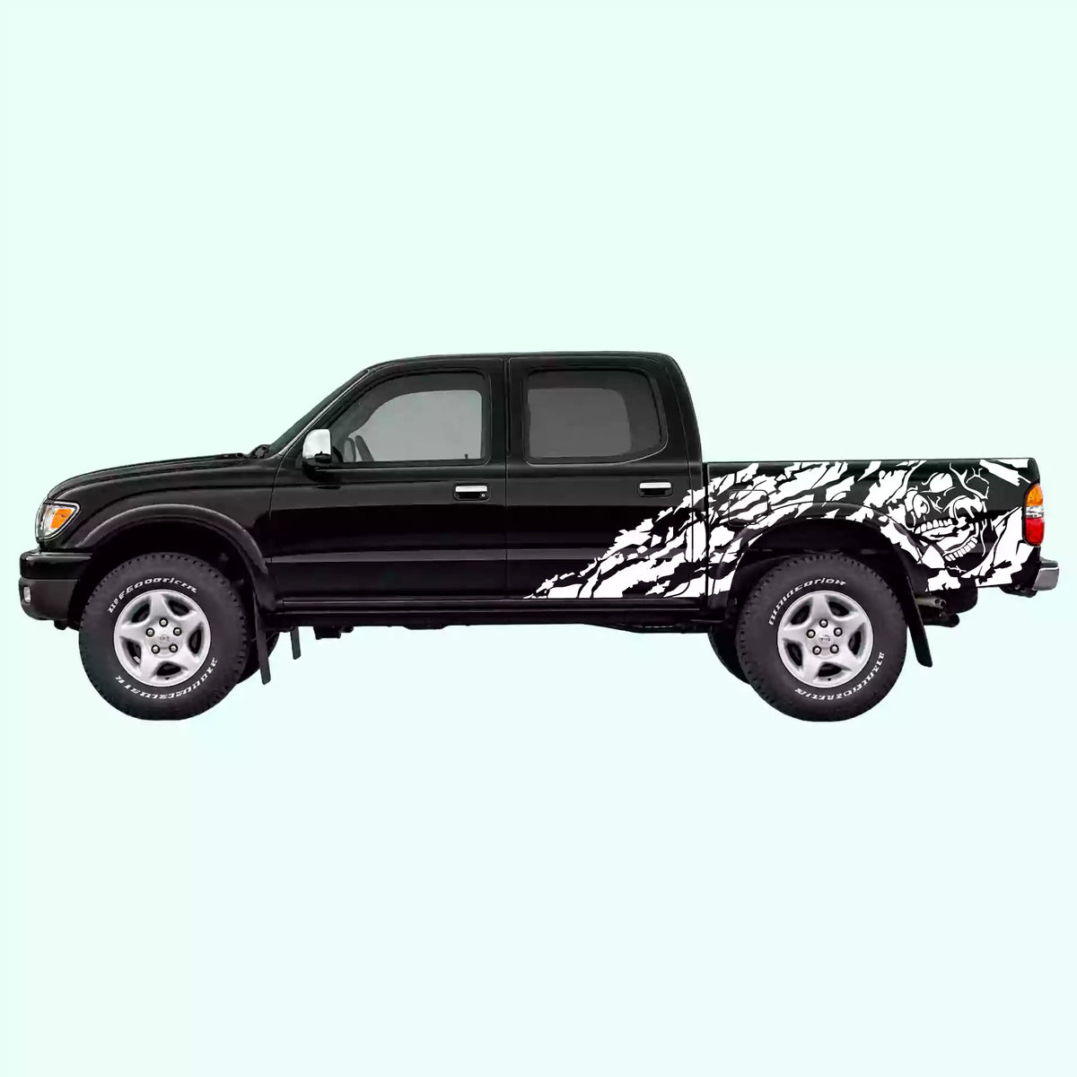 1995-2004 Toyota Tacoma Nightmare Side Decals Vinyl Graphics Kit White