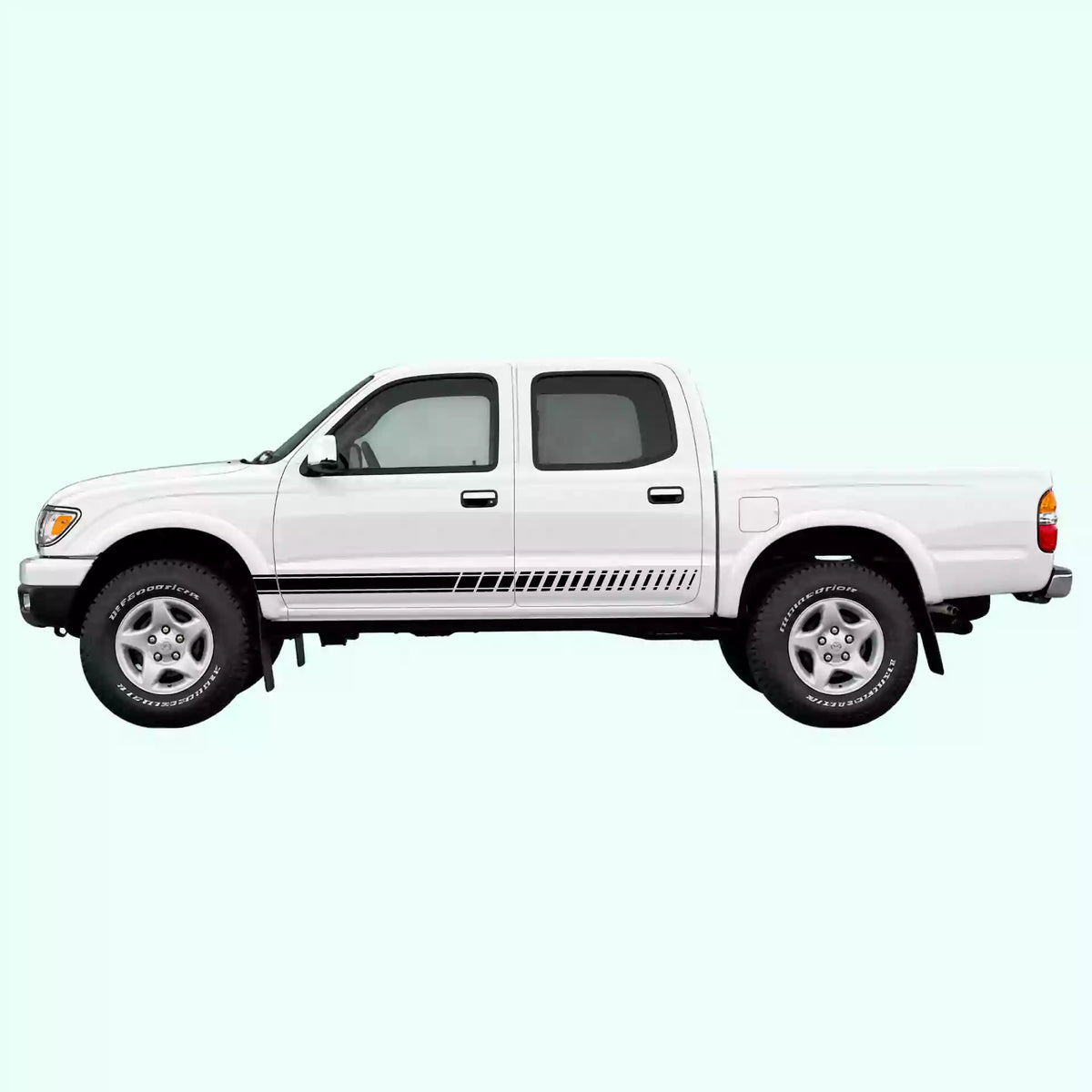 1995-2004 Toyota Tacoma Pin Stripes Rocker Vinyl Graphics Kit Black