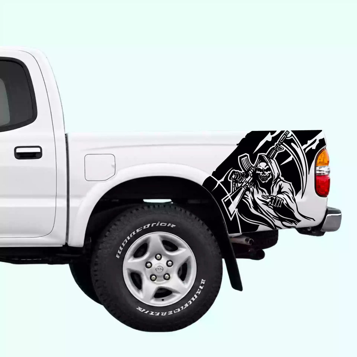1995-2004 Toyota Tacoma Reaper Bed Decals Vinyl Graphics Kit Black