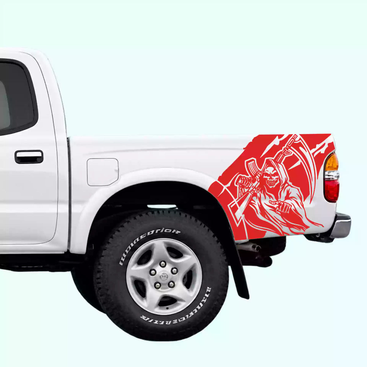1995-2004 Toyota Tacoma Reaper Bed Decals Vinyl Graphics Kit Red
