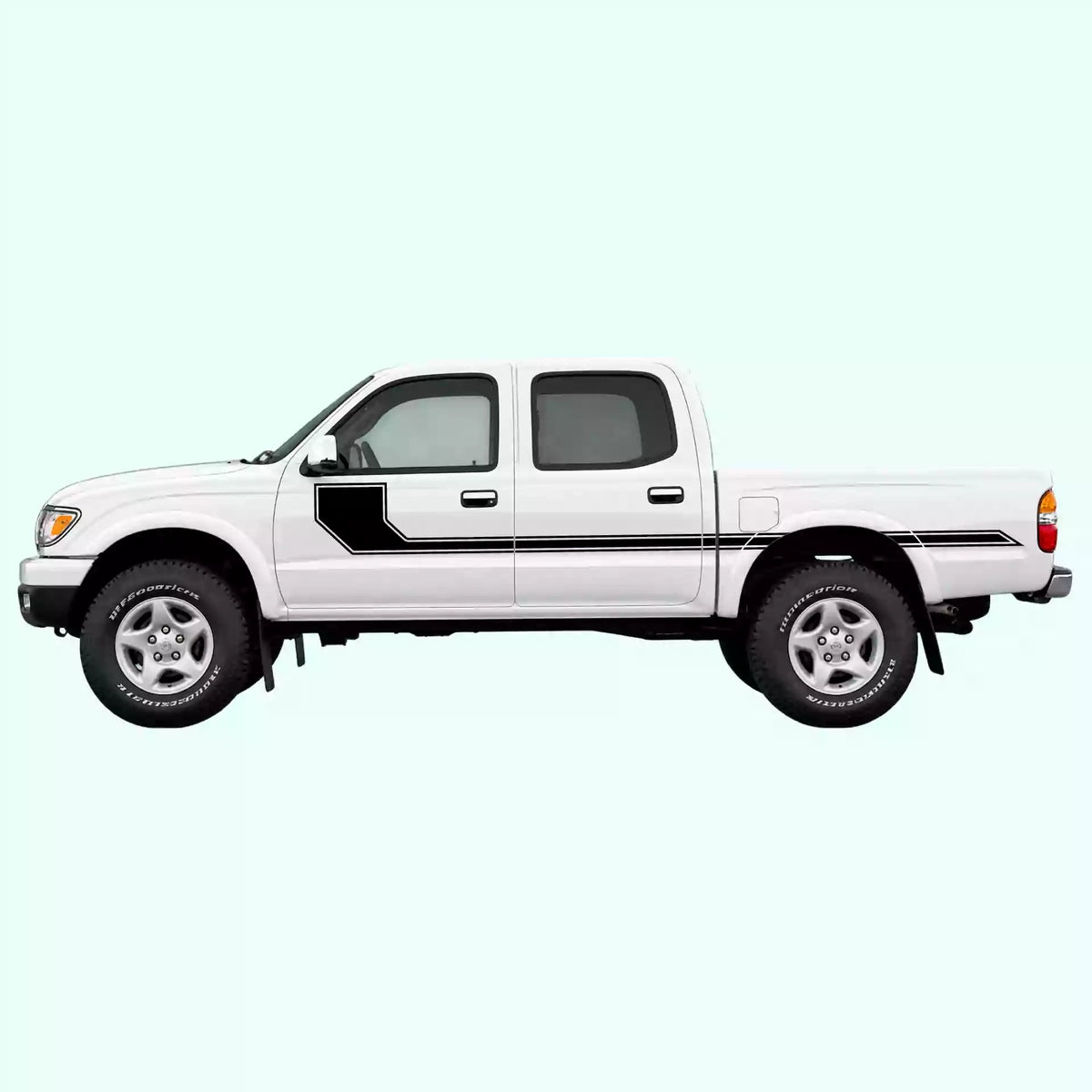 1995-2004 Toyota Tacoma Side Line Stripes Vinyl Graphics Kit Black