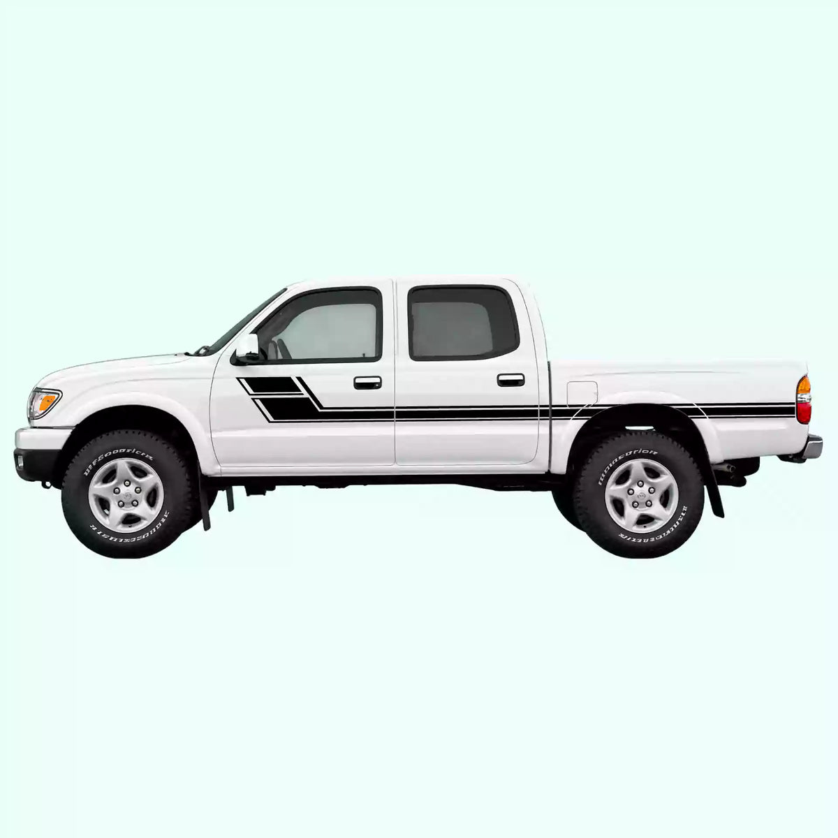 1995-2004 Toyota Tacoma Side Stripes Vinyl Graphics Kit Black