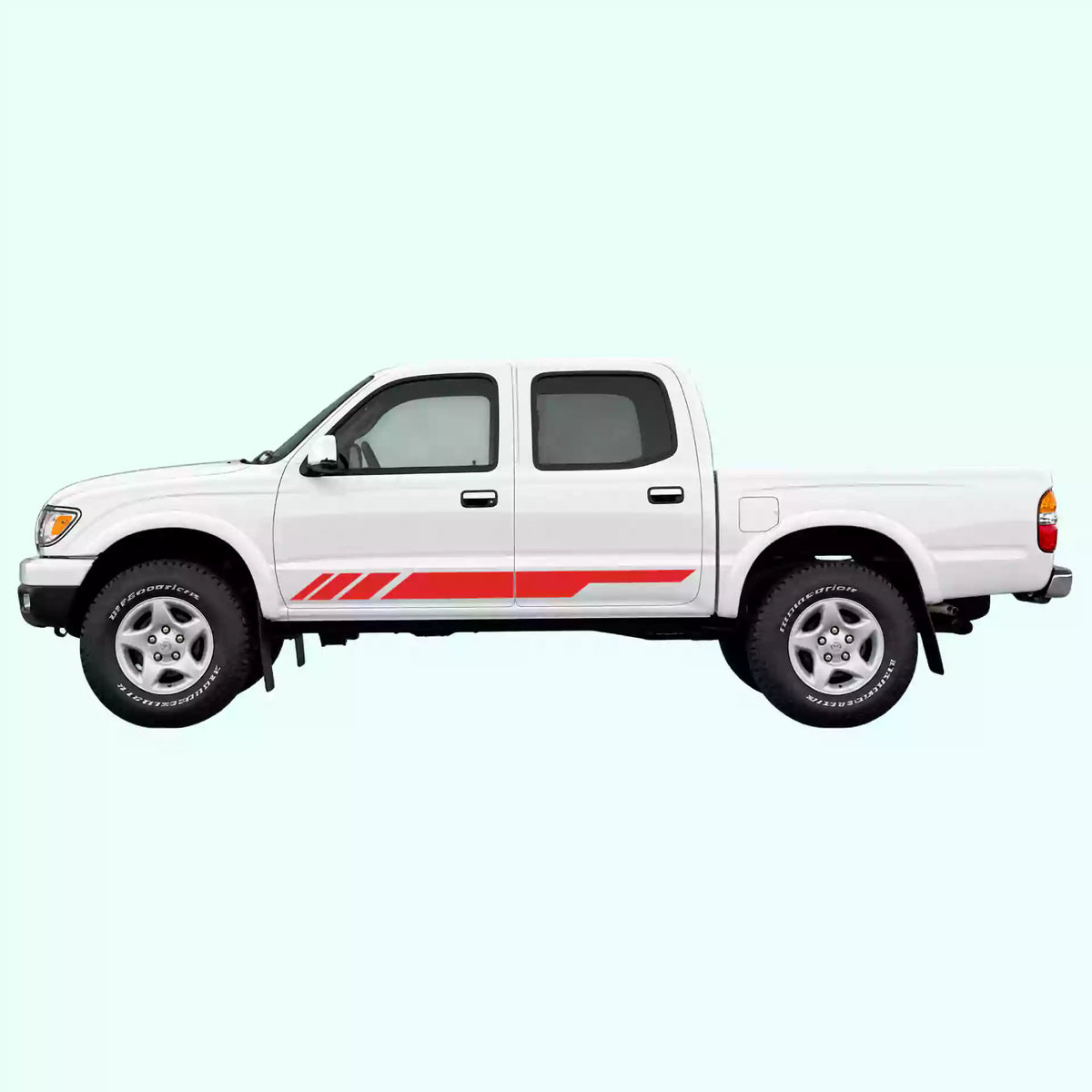 1995-2004 Toyota Tacoma Side Stripes Vinyl Graphics Kit Red