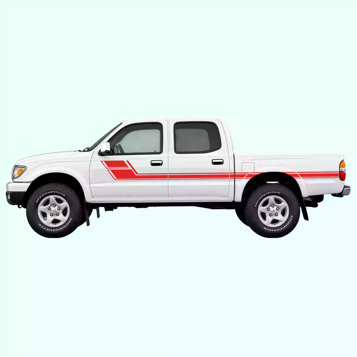 1995-2004 Toyota Tacoma Side Stripes Vinyl Graphics Kit Red