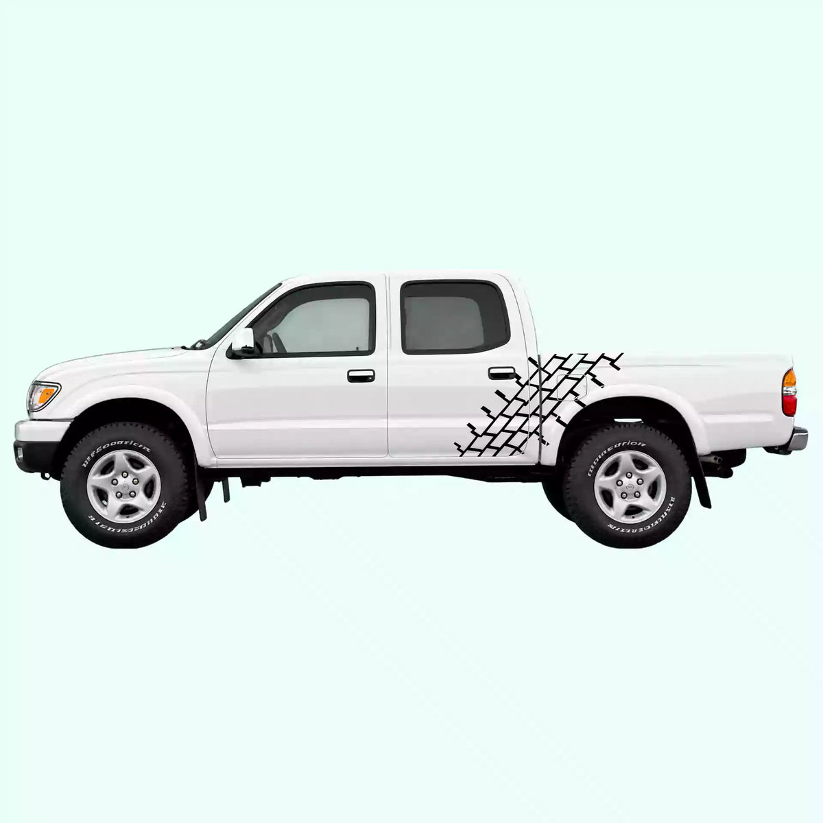 1995-2004 Toyota Tacoma Tire Tread Side Decals Vinyl Graphics Kit Black