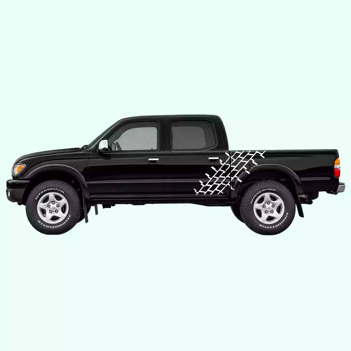 1995-2004 Toyota Tacoma Tire Tread Side Decals Vinyl Graphics Kit White