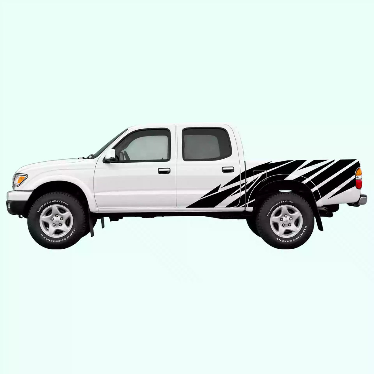 1995-2004 Toyota Tacoma Warlord Side Decals Vinyl Graphics Kit Black