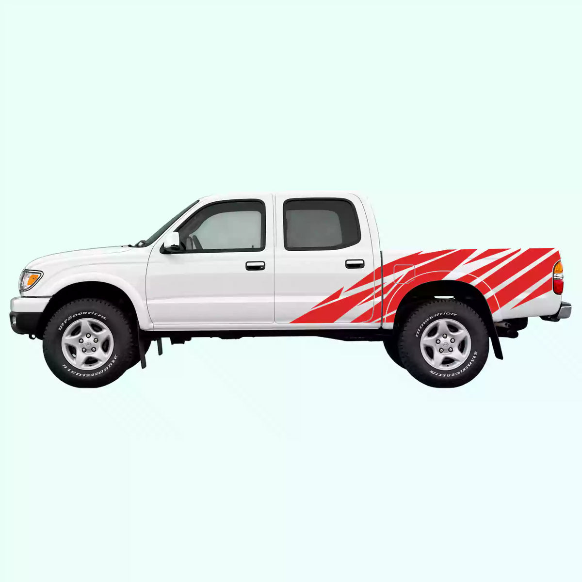 1995-2004 Toyota Tacoma Warlord Side Decals Vinyl Graphics Kit Red