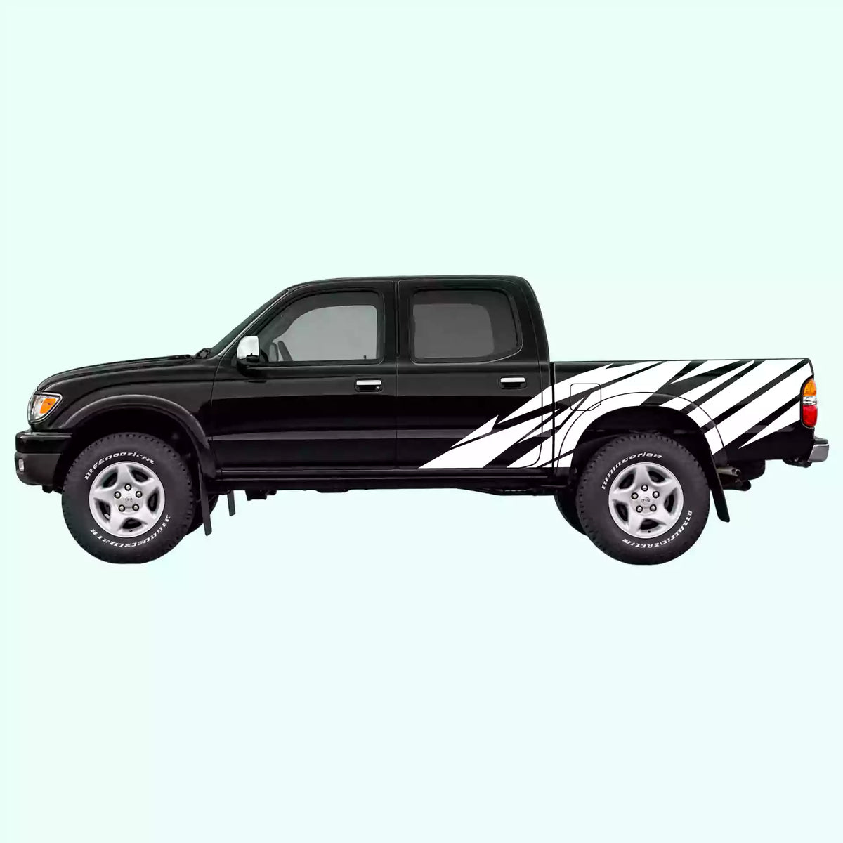 1995-2004 Toyota Tacoma Warlord Side Decals Vinyl Graphics Kit White