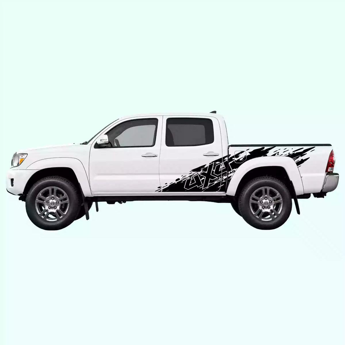 2005-2015 Toyota Tacoma 4x4 Mud Splash Side Decals Vinyl Graphics Kit Black