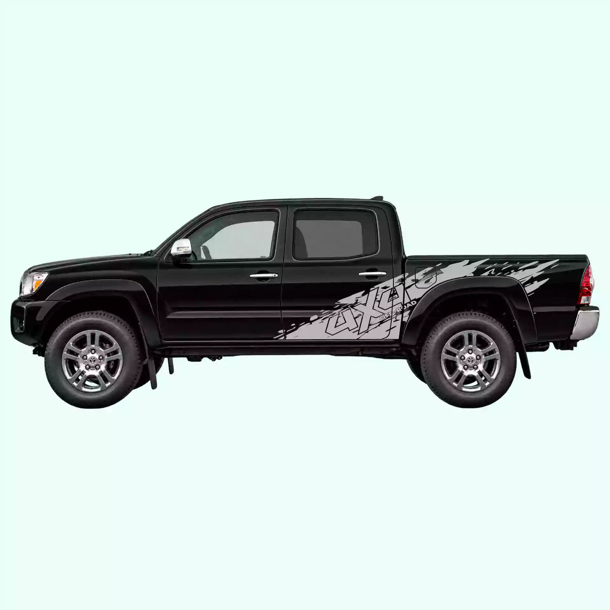 2005-2015 Toyota Tacoma 4x4 Mud Splash Side Decals Vinyl Graphics Kit Gray