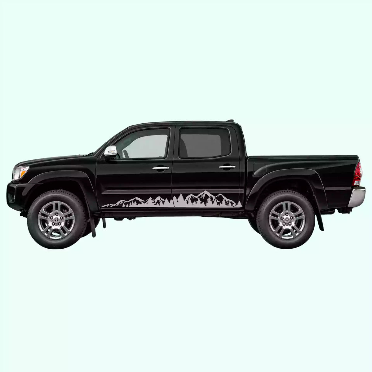 2005-2015 Toyota Tacoma Adventure Side Stripes Vinyl Graphics Kit Gray