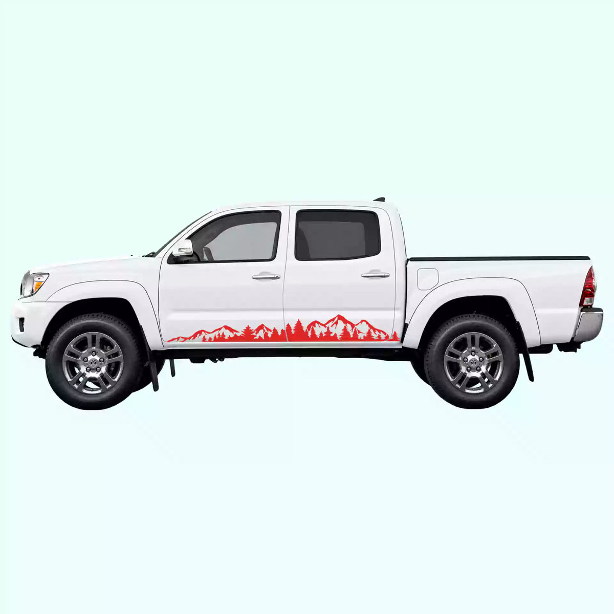 2005-2015 Toyota Tacoma Adventure Side Stripes Vinyl Graphics Kit Red