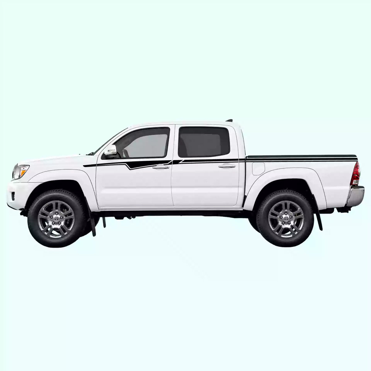 2005-2015 Toyota Tacoma Belt Line Side Decals Vinyl Graphics Kit Black