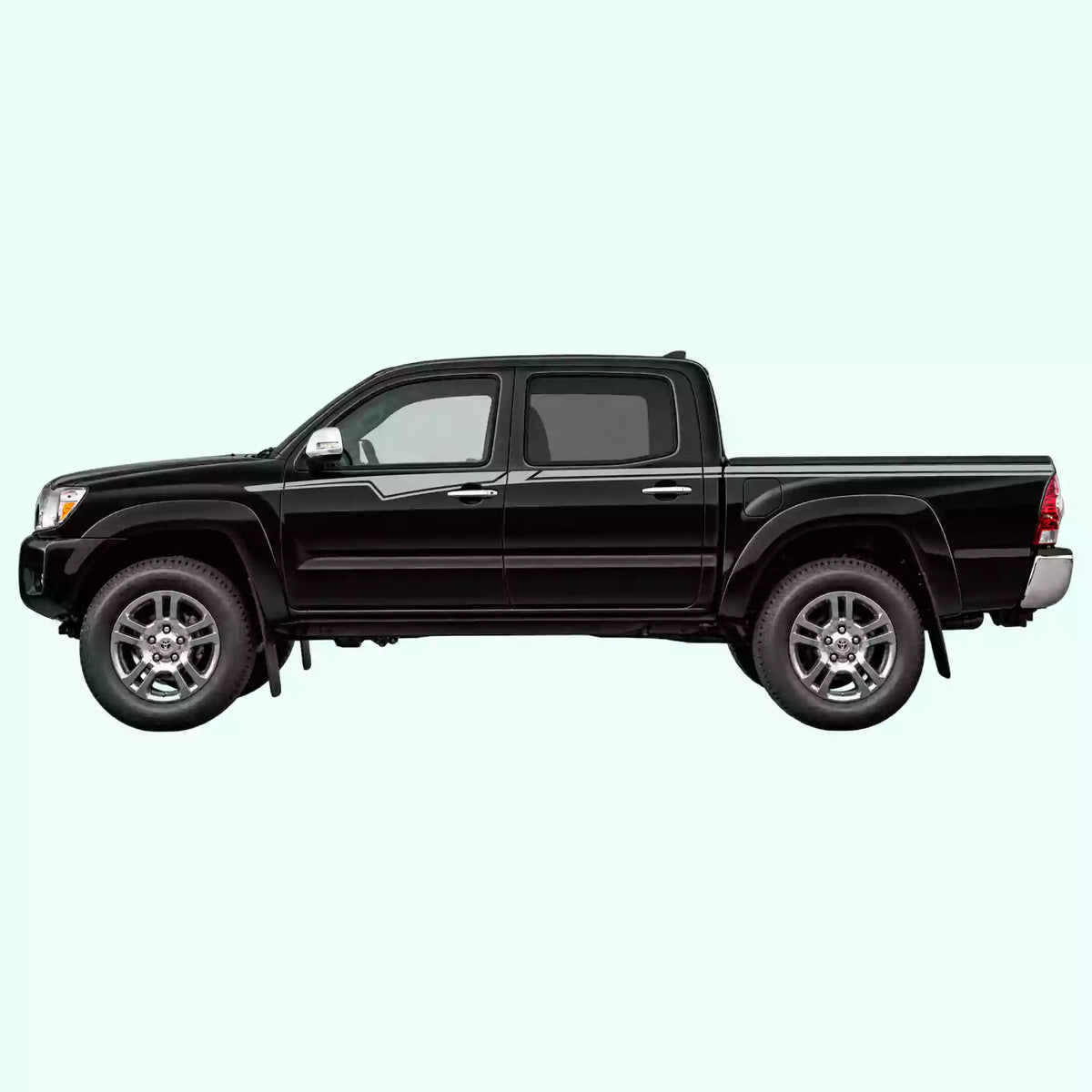 2005-2015 Toyota Tacoma Belt Line Side Decals Vinyl Graphics Kit Gray