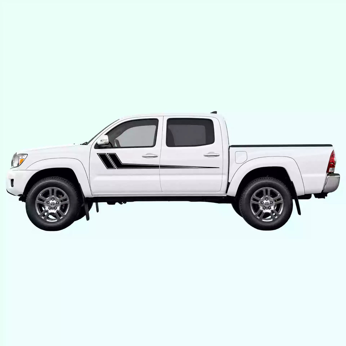 2005-2015 Toyota Tacoma Hockey Side Stripes Vinyl Graphics Kit Black