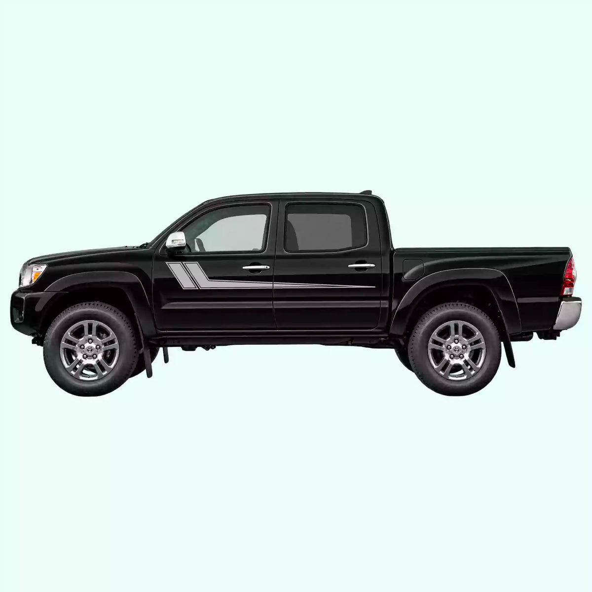 2005-2015 Toyota Tacoma Hockey Side Stripes Vinyl Graphics Kit Gray