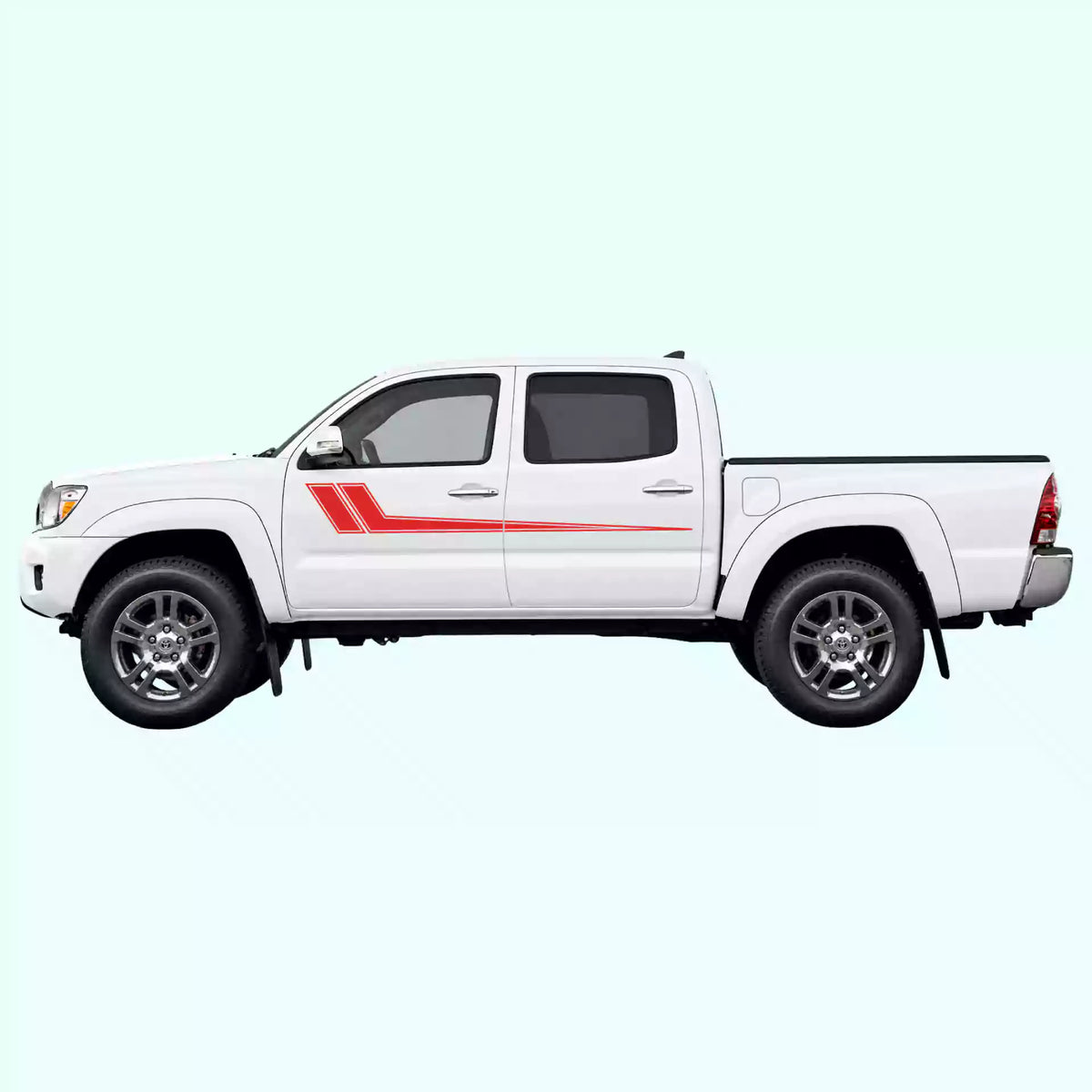 2005-2015 Toyota Tacoma Hockey Side Stripes Vinyl Graphics Kit Red