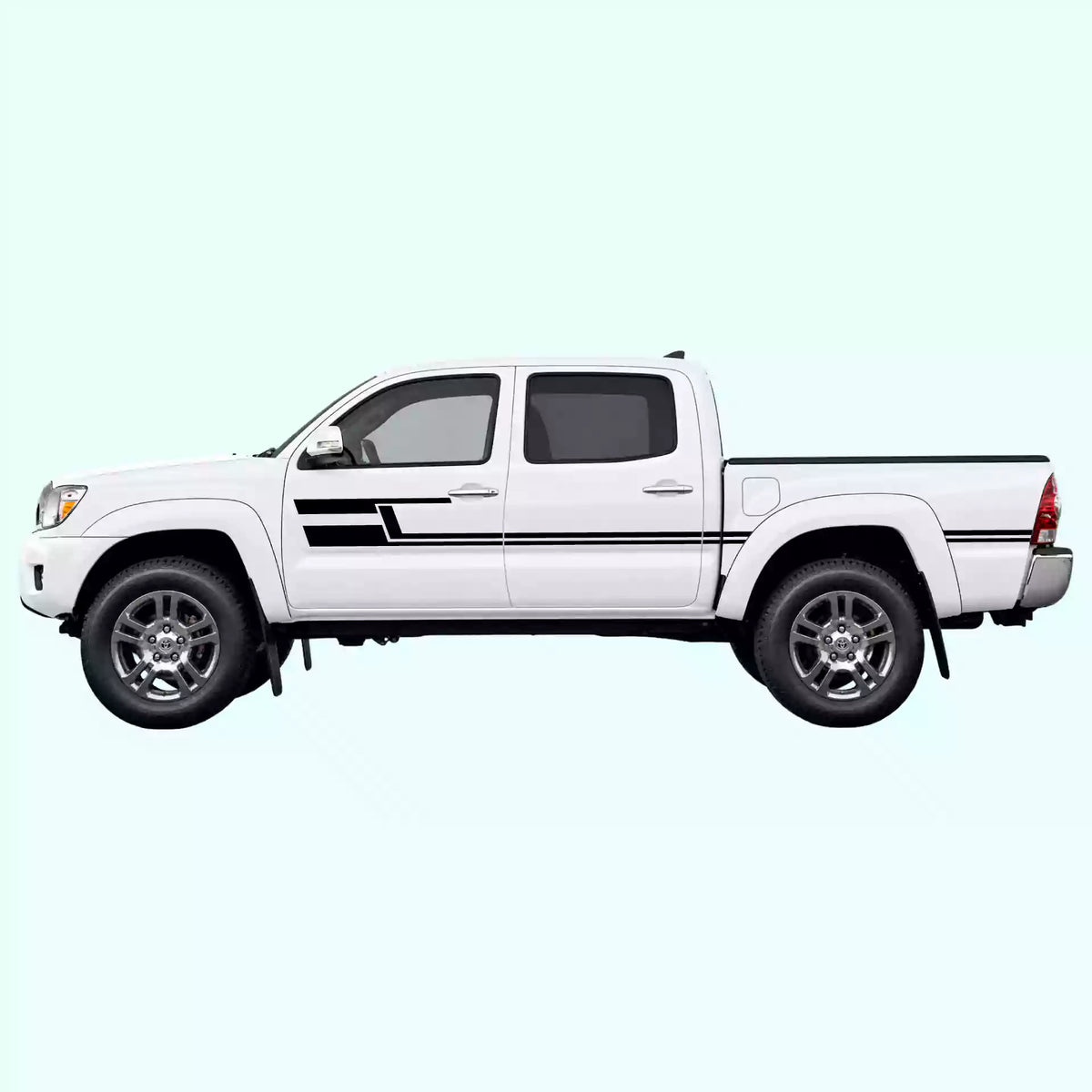 2005-2015 Toyota Tacoma Liner Side Stripes Vinyl Graphics Kit Black