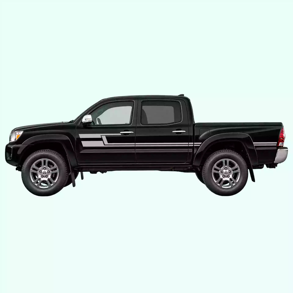 2005-2015 Toyota Tacoma Liner Side Stripes Vinyl Graphics Kit Gray