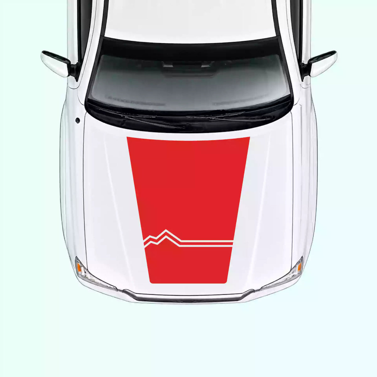 2005-2015 Toyota Tacoma Mountain Line Hood Decals Vinyl Graphics Kit Red