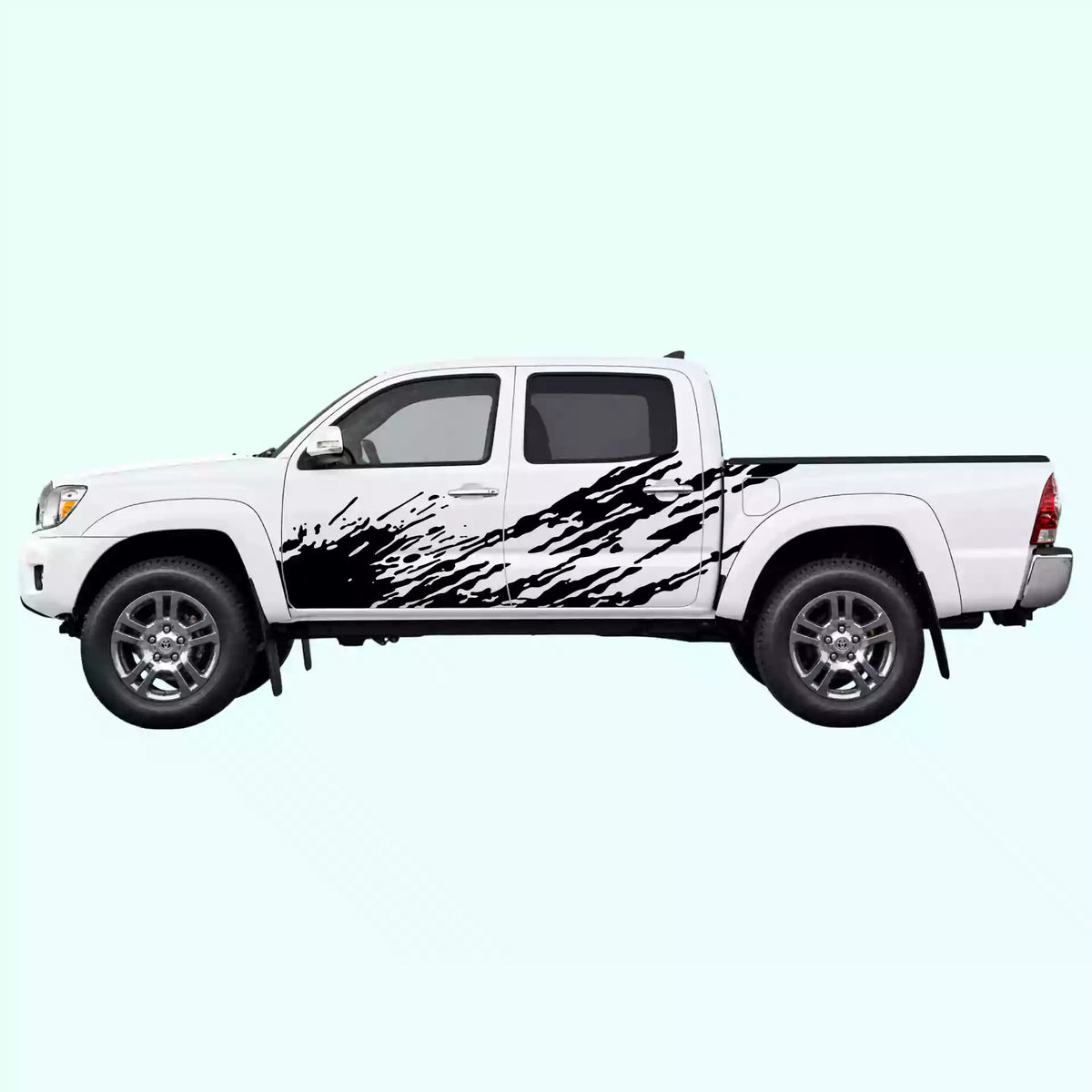 2005-2015 Toyota Tacoma Mud Splash Side Decals Vinyl Graphics Kit Black
