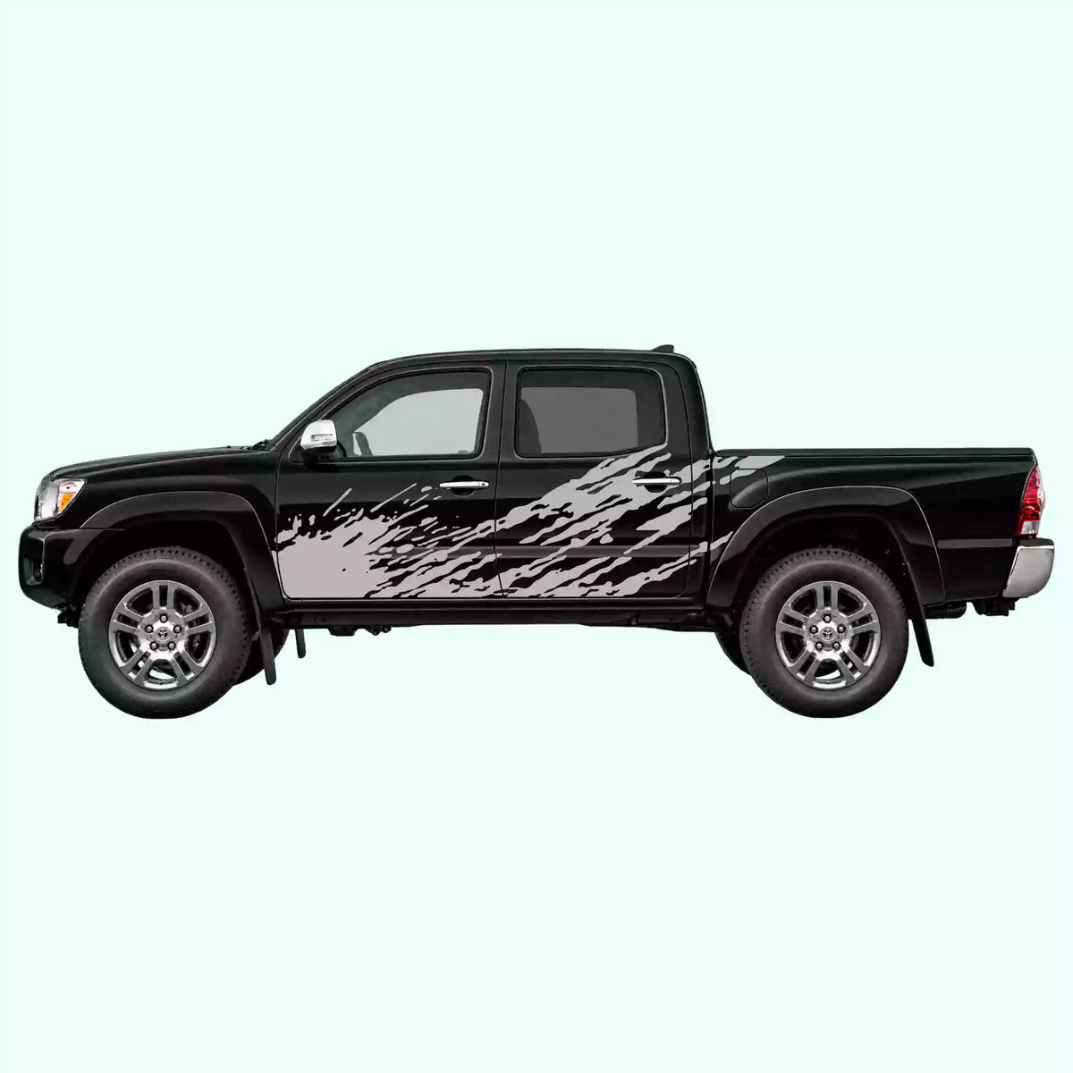 2005-2015 Toyota Tacoma Mud Splash Side Decals Vinyl Graphics Kit Gray