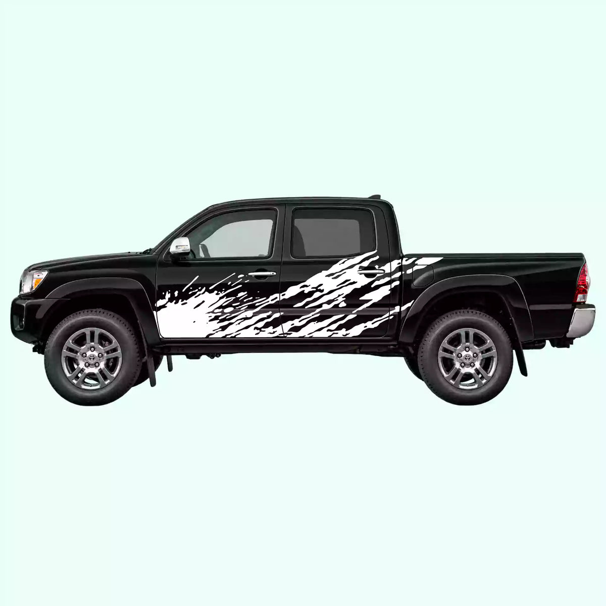 2005-2015 Toyota Tacoma Mud Splash Side Decals Vinyl Graphics Kit White
