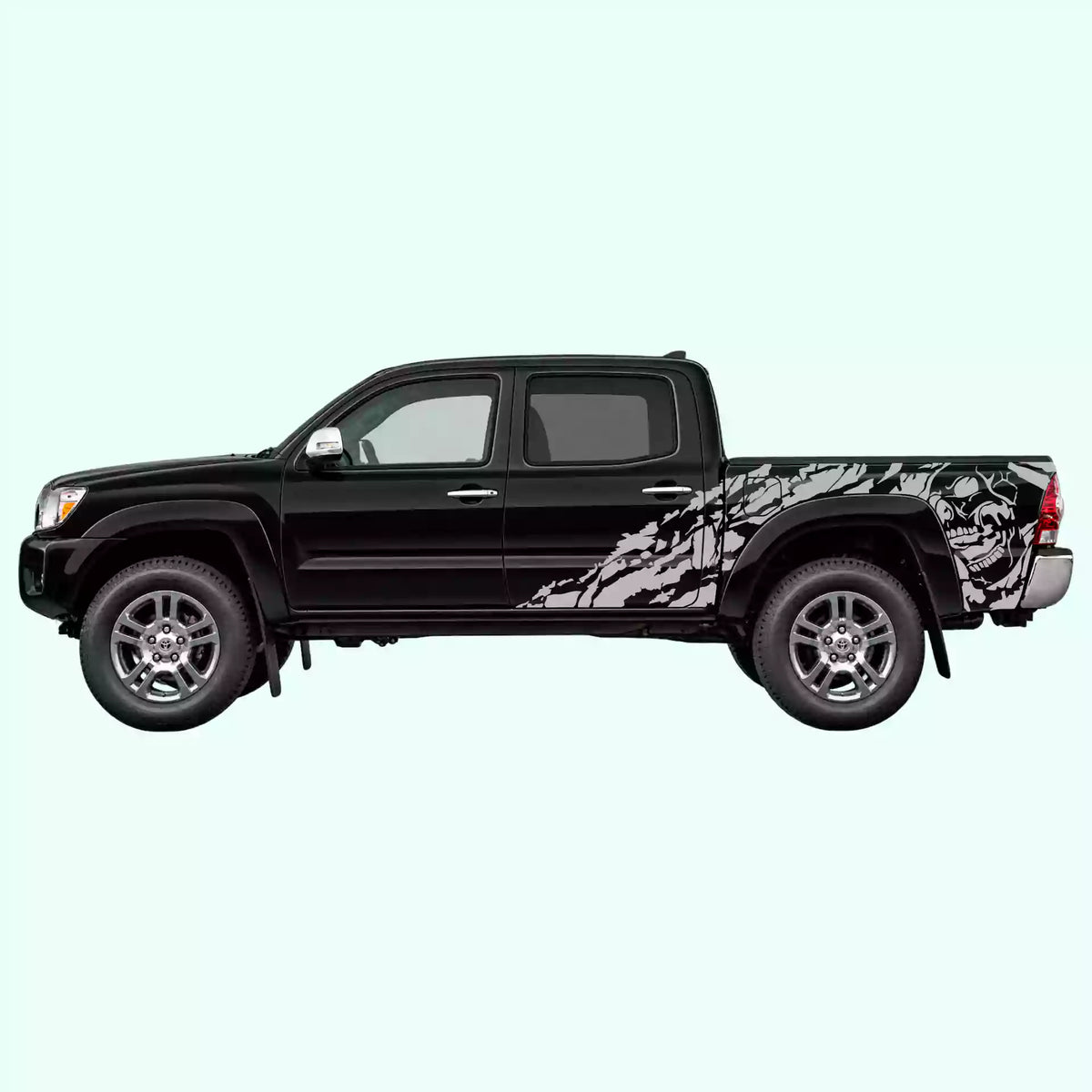 2005-2015 Toyota Tacoma Nightmare Side Decals Vinyl Graphics Kit Gray