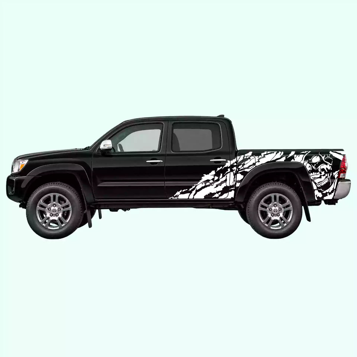 2005-2015 Toyota Tacoma Nightmare Side Decals Vinyl Graphics Kit White